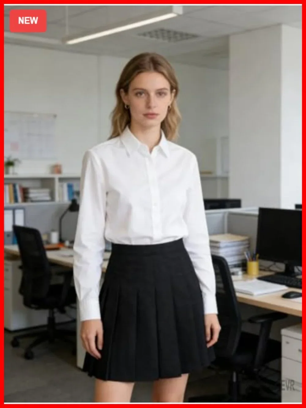 Women's Pleated Skirt with Built-in Shorts High Waisted A-Line Skirts S-4XL